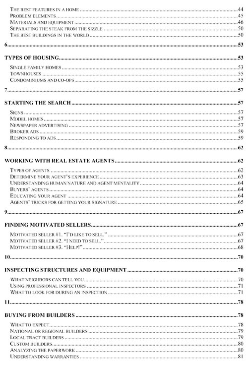 Home Buyer's Confidential TOC (2) copy
